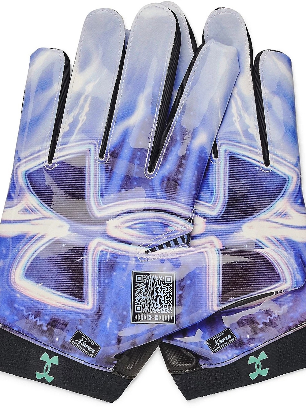 Under Armour Blue and White Graphic Training Gloves - Large - GL1